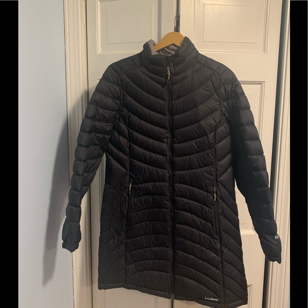 LL Bean Ultralight 850 Down Coat, Black, Medium